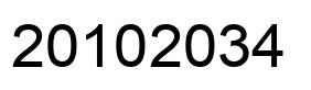 Number 20102034 black image