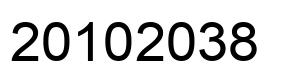 Number 20102038 black image