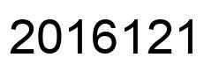 Number 2016121 black image