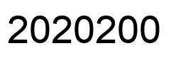 Zahl 2020200 schwarz Bild