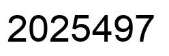 Number 2025497 black image