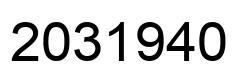 Número 2031940 imagen negro