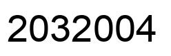 Number 2032004 black image