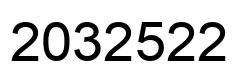 Número 2032522 imagen negro