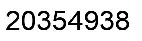 Number 20354938 black image