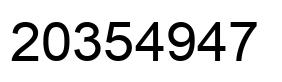 Number 20354947 black image