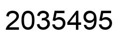 Number 2035495 black image