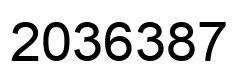Number 2036387 black image