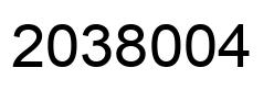Number 2038004 black image