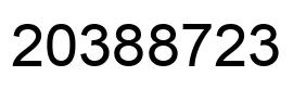 Number 20388723 black image