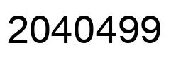 Number 2040499 black image