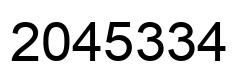 Number 2045334 black image