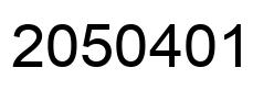 Number 2050401 black image