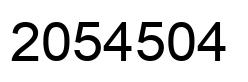 Number 2054504 black image