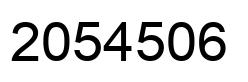 Number 2054506 black image