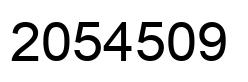 Number 2054509 black image