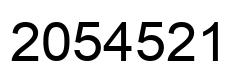 Number 2054521 black image