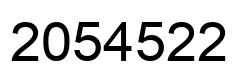 Number 2054522 black image