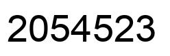 Number 2054523 black image