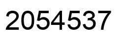 Number 2054537 black image