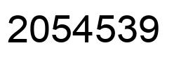 Number 2054539 black image