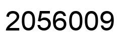 Number 2056009 black image
