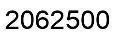 Number 2062500 black image