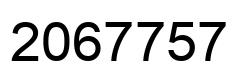 Number 2067757 black image