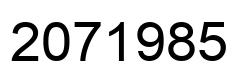 Number 2071985 black image