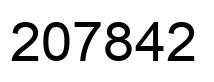 Number 207842 black image