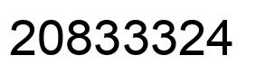 Number 20833324 black image