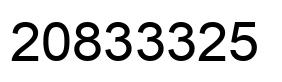 Number 20833325 black image