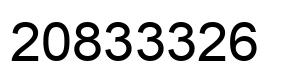Number 20833326 black image