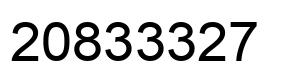 Number 20833327 black image