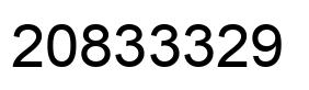 Number 20833329 black image