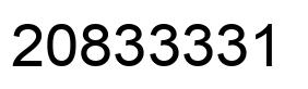 Number 20833331 black image