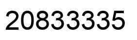 Number 20833335 black image