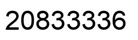 Number 20833336 black image