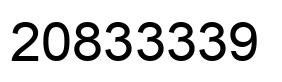 Number 20833339 black image