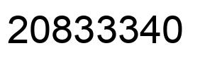 Number 20833340 black image