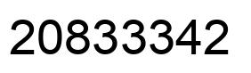 Number 20833342 black image
