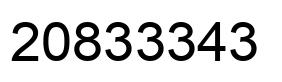 Number 20833343 black image