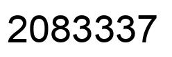 Number 2083337 black image