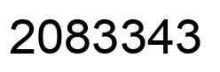 Number 2083343 black image