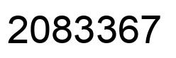 Number 2083367 black image