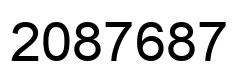 Number 2087687 black image