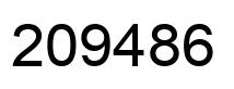 Number 209486 black image