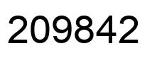 Number 209842 black image