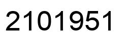 Number 2101951 black image