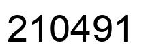 Number 210491 black image